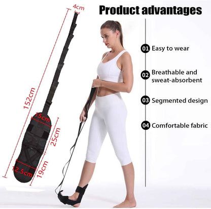 Stretching Strap with Loops and Detachable Foot,Fascia Stretcher,Foot and Calf Stretcher,Increasing Mobility,Foot Leg Stretch Strap for Yoga,Gymnastics,and Flexibility Training