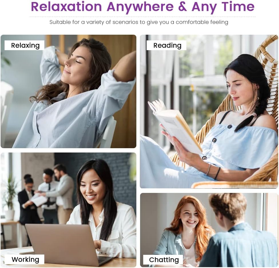MORLIDEN Microwavable Heated Neck Wrap Warmer and Shoulder Weighted Heating Pad Microwave for Hot and Cold Compress - Purple