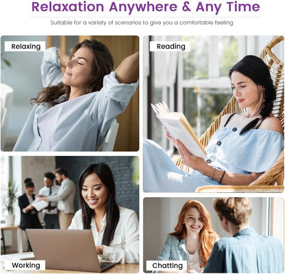MORLIDEN Microwavable Heated Neck Wrap Warmer and Shoulder Weighted Heating Pad Microwave for Hot and Cold Compress - Purple