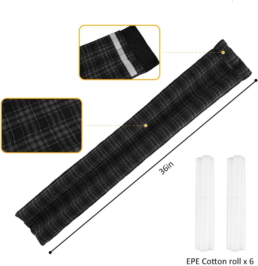 36 Inch Under Door Stopper, Door Noise Blocker | Double Sided Door Stopper, Machine-Washable