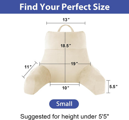 IPYNBAP Back Pillow for Bed Sitting up, Reading Pillow, 18 Inch, Grey