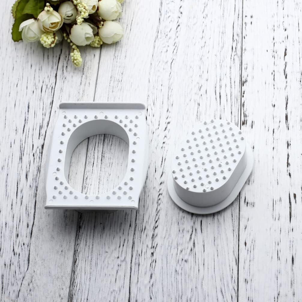 BESTONZON Food Safety Holder Mandoline Slicing Tool, Onion Cutting Tool, Food Slicer Cutter Finger Guard for Carrot Potato Melon Gadget Vegetable Fruit (White)