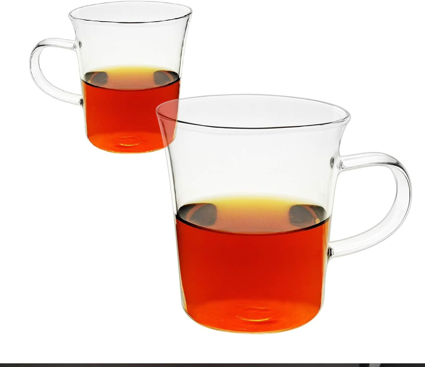 Glass Filtering Tea Maker Teapot with a Warmer and 6 Double-walled Tea Cups Set (Heating base, Standard)