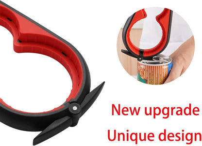 Jar Opener for Seniors with Arthritis,Jar Opener for Weak Hands,5-in-1 Bottle Opener,4-in-1 Can Opener (A-Blue)