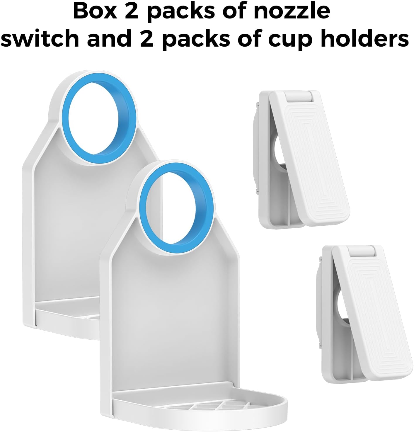 [2 Pack] Laundry Detergent Dispenser Cup Holder & Nozzle Force-Saving Switch, Soap Dispenser,Drip Catcher, for Laundry Room Organization and Storage