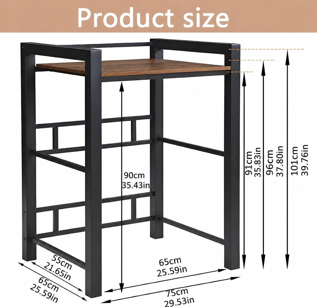 Heavy Duty Steel Shelf Over Washer and Dryer, Portable Washer and Dryer Stand, Laundry Room Organizer with Adjustable Laminate, Washing Machine Shelf for Bathroom and Laundry Room (Black-A)