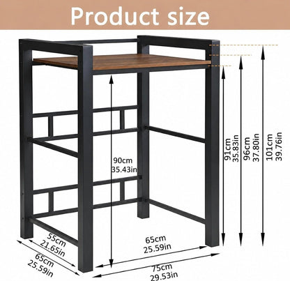 Heavy Duty Steel Shelf Over Washer and Dryer, Portable Washer and Dryer Stand, Laundry Room Organizer with Adjustable Laminate, Washing Machine Shelf for Bathroom and Laundry Room (Black-A)