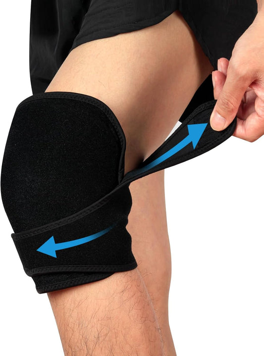 Gel Ice Pack Wrap with Straps for Knee,Elbow, Wrist, Neck, Ankle & Back,Reusable Ice Packs for Injuries, Inflammation & Recovery Hot Cold Therapy Short Style