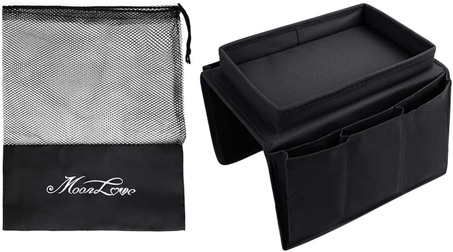 Couch Sofa Armrest Organiser Arm Chair Caddy Bedside Storage Pocket with 8 Pockets TV Remote Holder Bed Storage Pocket Bag for Cellphone Tablet Notepad Book Magazines DVD Glasses