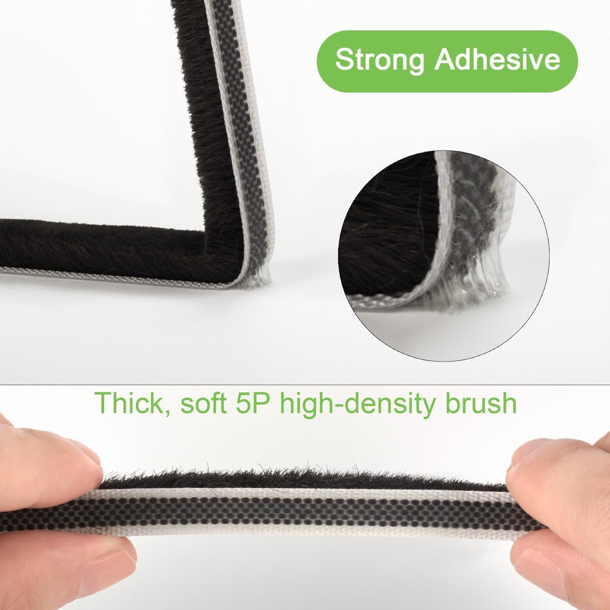 Self-Adhesive Weather Stripping Seal for Doors & Windows – Soundproof Insulation Gap Filler for Sliding, Exterior, Front, and Jamb Frames – 0.2" x 0.35" x 16.5 ft, Gray