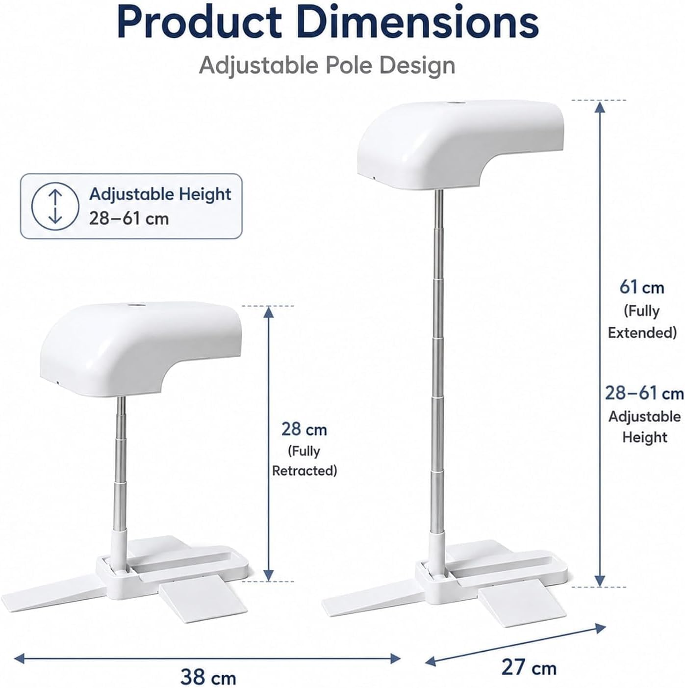 Bed Fan Under Sheets with Remote, Under Sheet Cooling Air Circulator | 5 Speeds, Rechargeable, 10000mAh Battery, Adjustable Height 22-61cm,1-6 Hour Auto-Off Timer,Hot Sleepers,Touch Panel Control