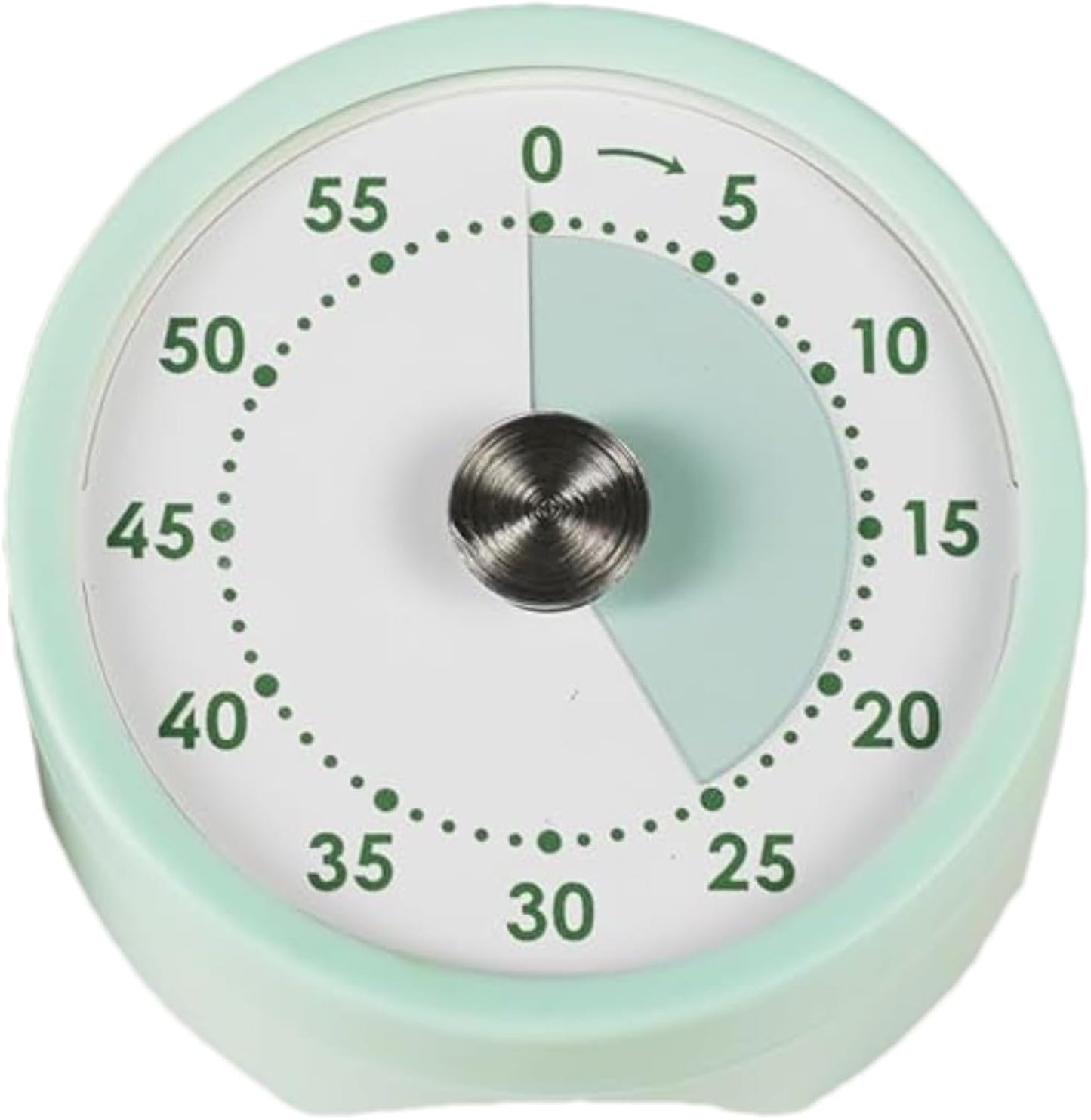 Visual Timer, 60-Minute Magnetic Mechanical Kitchen Timer Green | Stainless Steel Manual Countdown Timer with Loud Alarm for Cooking, Fitness, Office