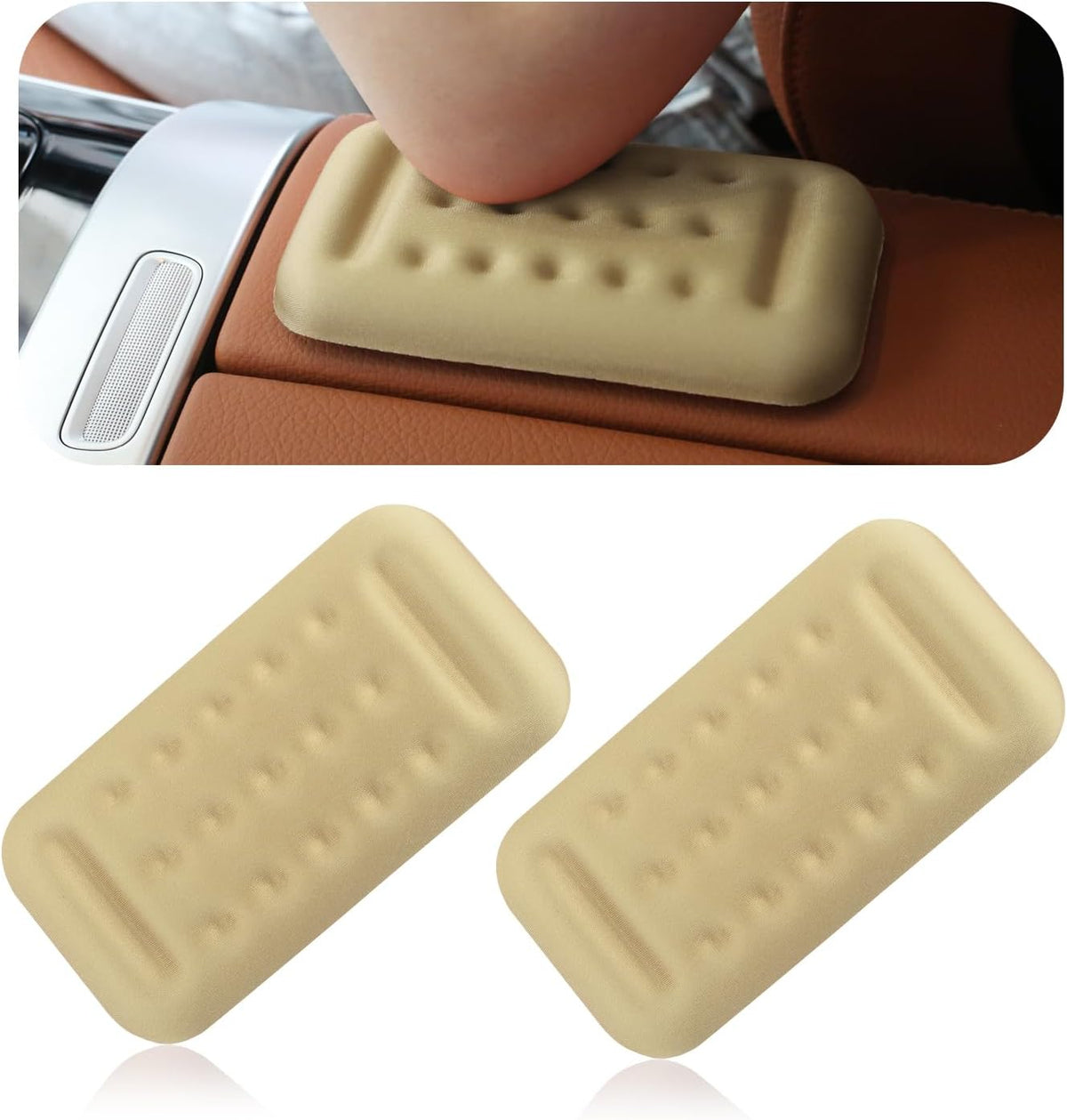 2PCS Car Arm Rest Elbow Pads,Comfortable Car Arm Rest Cushion with Memory Foam Pad for Arm Support,Universal Car Door Armrest Pad Car Interior Accessories (Black)