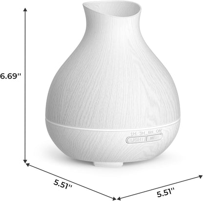 Aromatherapy Essential Oil Diffuser, 550ml Ultrasonic Fragrant Oil Large Room Humidifier, Diffusers for Home with Timer and Waterless Auto-Off, 7 Color LED Lights,Cool Mist Humidifiers