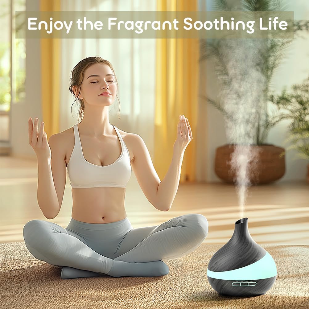 𝟒𝟖%𝐨𝐟𝐟 HJTHJT Essential Oil Diffuser: 500ML Aromatherapy Diffuser with Remote Control for Hotel Spa Yoga Room - Humidifiers for Bedroom with 14 Colors LED Night Light for Kids/Women
