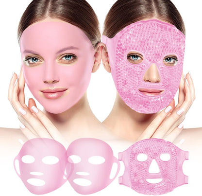 my novel things Face Ice Pack and 2 Packs Silicone Face Mask Cover
