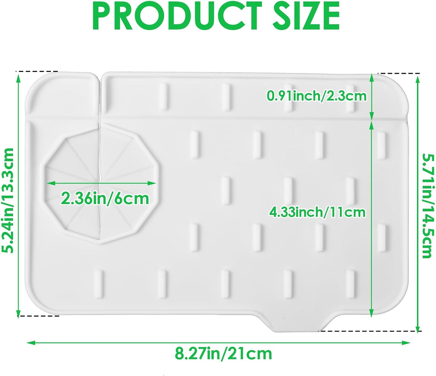 Dimeho Sink Faucet Splash Guard Mat Silicone Soap Dish Pad Faucet Handle Drip Catch Sponge Holder Sink Protector Trays for Bathroom Kitchen Countertop Gadgets Accessories