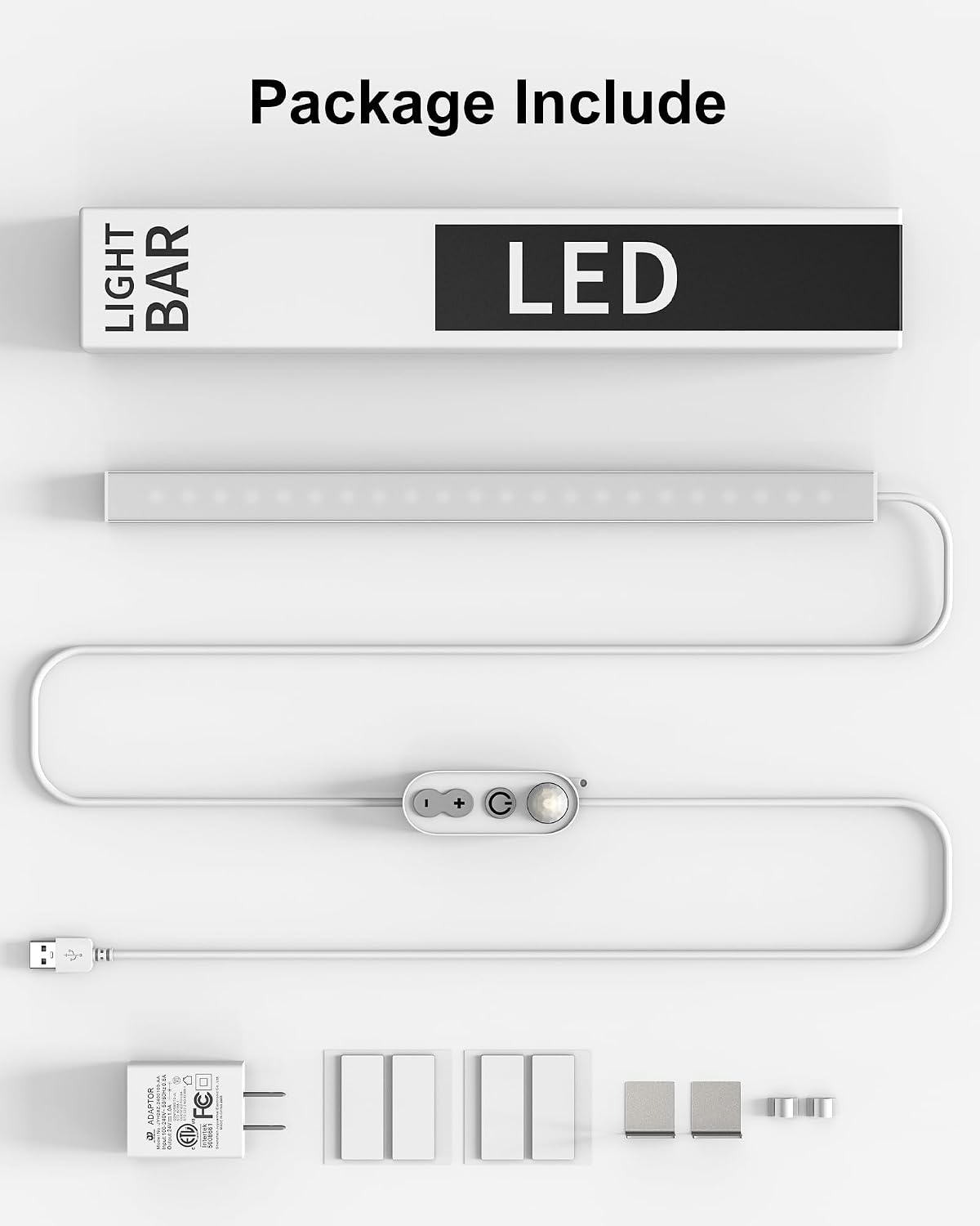ASOKO Motion Sensor Dimmable Led Under Cabinet Light, 12" Cool White | ASOKO Motion Sensor Dimmable Led Under Cabinet Light, 12" Plug in Cool White 6000K Bar for Kitchen Counter Closet