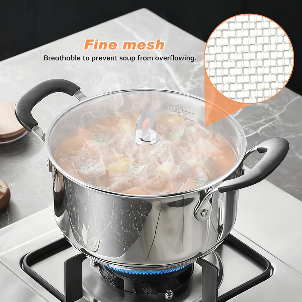 Splatter Screen for Frying Pan, 3 Pack 10, 11.5, 13 Inch | Fine mesh grease splatter guard for frying pans, skillets, woks, and sauté pans