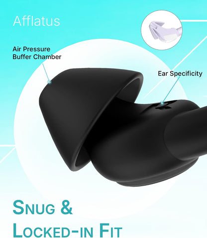 Afflatus Kids Ear Plugs for Sleeping and Small Ear Canls, Age 10-17, Comfort Earplugs for Small Ears, Sleep, Noise Reduction, Concerts, Reusable, Washable (Size S, Pairs*2)
