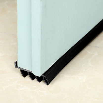 2 Pcs 3 Feet Brown Vinyl Door Bottom Adjustable Weatherstrip Door Bottom with Drip Cap Weatherproof Under Doors Seal for Gaps from 1/4'' to 9/16'' for 1 3/4'' to 2'' Thick Doors