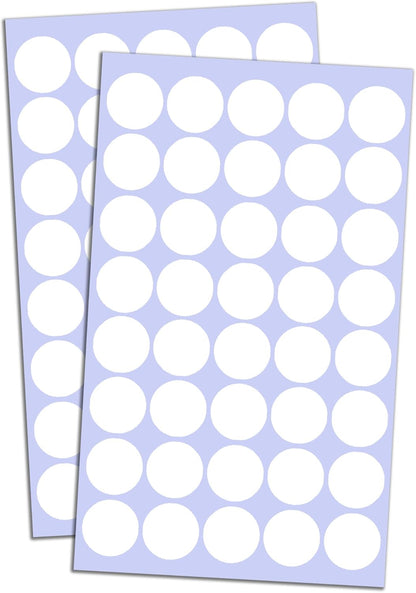 2000 Pack, 3/4" Round Colored Dot Stickers Labels - 10 Colors