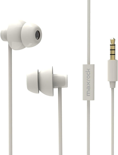 MAXROCK Sleep Earbuds,Ultra Soft Lightweight Sleep Earphones Headphones with Volume Control and Mic for Insomnia, Side Sleeper, Snoring, Air Travel, Meditation & Relaxation (Acid Blue)
