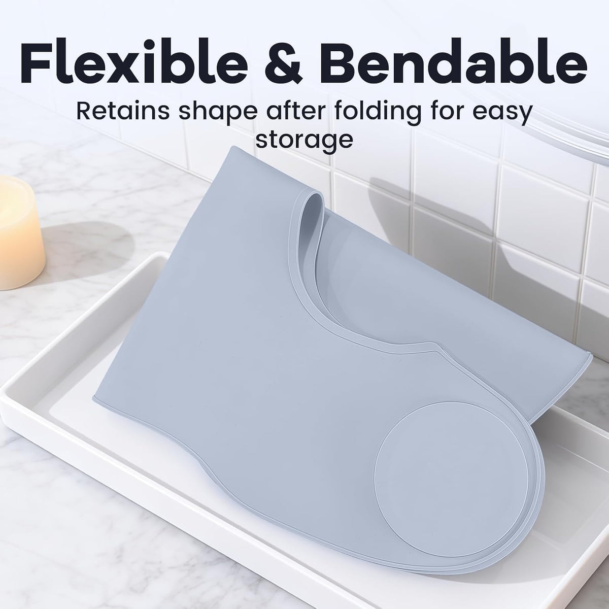 Wokyo Silicone Hair Cutting Collar, Non-slip Hair Cutting Mat Haircut Cape Catcher Neck Wrap Guard Neck Fitting Accessories