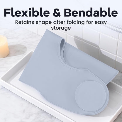 Wokyo Silicone Hair Cutting Collar, Non-slip Hair Cutting Mat Haircut Cape Catcher Neck Wrap Guard Neck Fitting Accessories