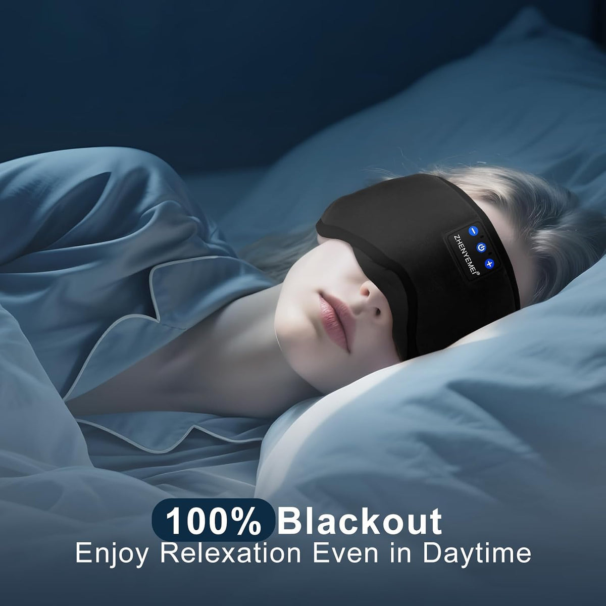 Sleep Mask with Bluetooth 5.4 Headphones, Removable 3D Eye Cups, Timing Sleeping Headphones for Side Sleepers, Wireless Music Eye Mask Speakers for Men, Women, Tech Gifts, Pink