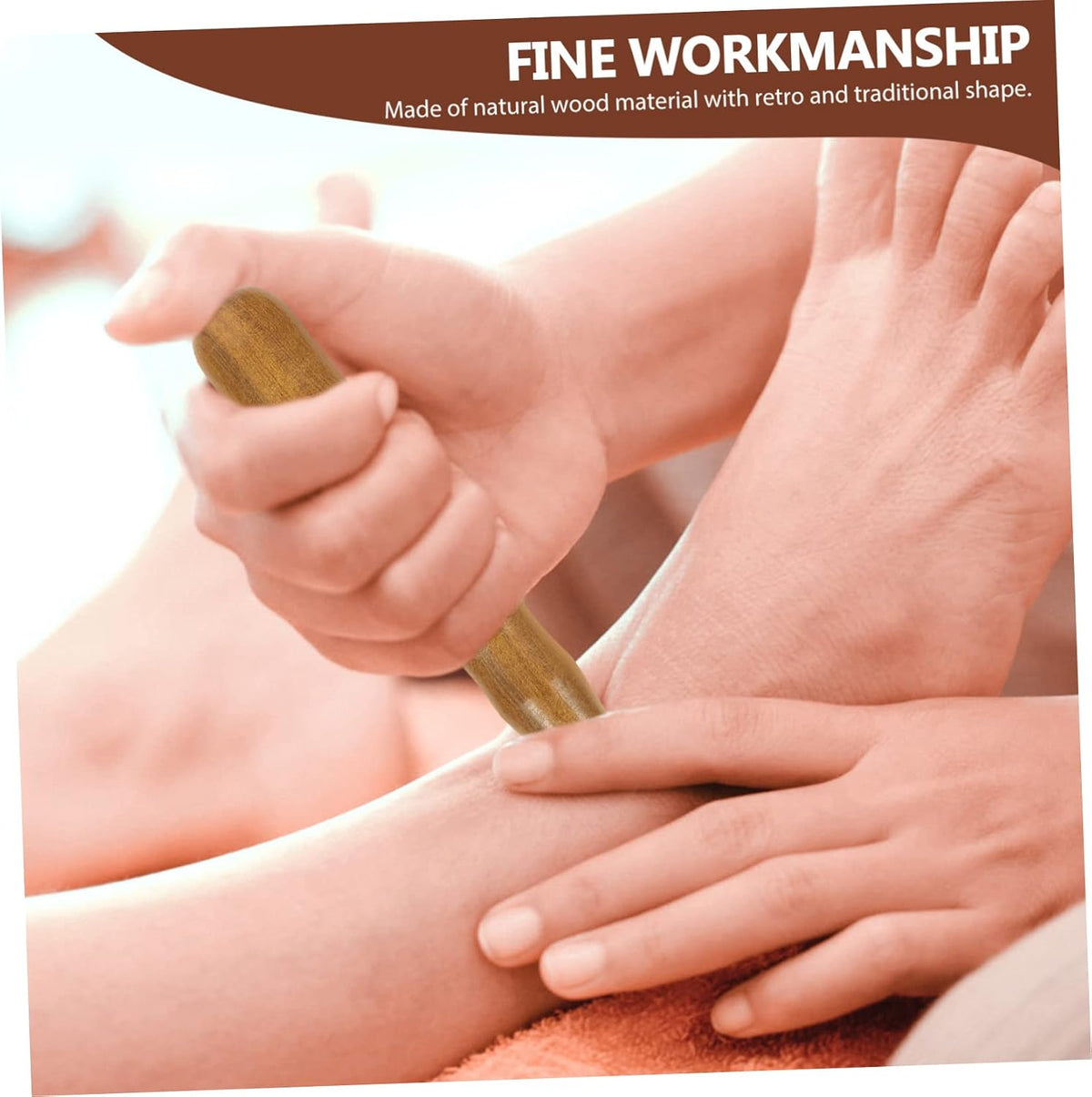 VICASKY 2Pcs Wooden Massage Sticks for Foot and Hand Acupressure Premium Wood Smooth Rounded Surface for Relaxation and Easy to Hold Indoor Outdoor Use