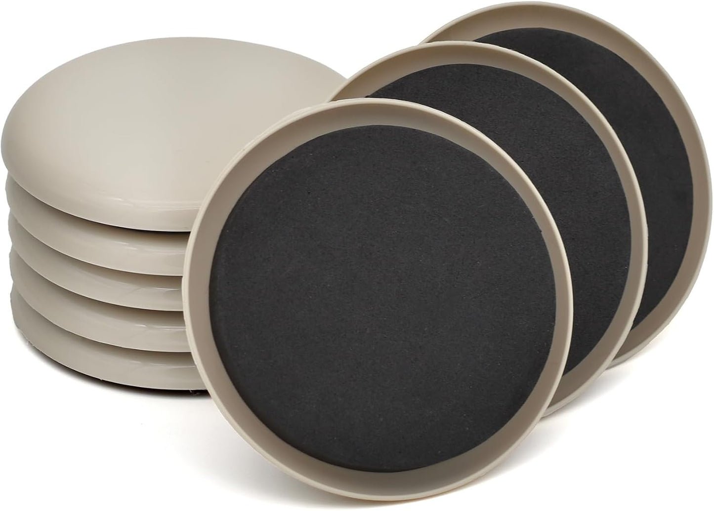 Furniture Sliders, 8 Pcs 3 1/2'' Furniture Sliders Pads for Hardwood Floors, Chair Legs Floors Protectors, Reusable Round Glides Glider, Heavy Duty Furniture Movers Sliders | Chair Legs Floors Protectors, Reusable Round Glides Glider, Heavy Duty