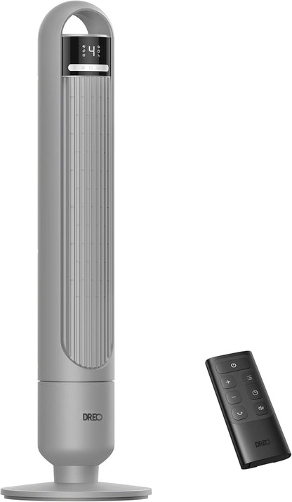 DREO Tower Fan for Bedroom, 26ft/s Velocity, 90° Oscillating, 8H Timer