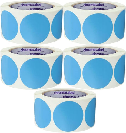Fluorescent Green Dot Stickers, 2 Inch, 500/Roll | Writable Matte Paper Circle Stickers for Inventory, Classrooms, Offices, Retail, and Color Coding. Made in USA