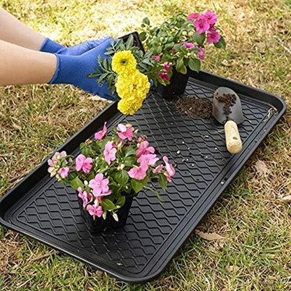 Fasmov 3 Pack Utility Boot Tray Mat Multi-Purpose Anti-Slip Tray Mat Boots, Dog Food Bowls, Gardening, Laundry, Kitchen, Garage, Entryway, 30 x 15 inches