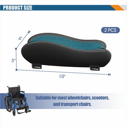 EDWERD Elderly Wheelchair Armrest Pad - Mobility Scooter Elbow Pillow Tray Soft Cushion Memory Foam Arm Stabilizer Accessories, 1PCS