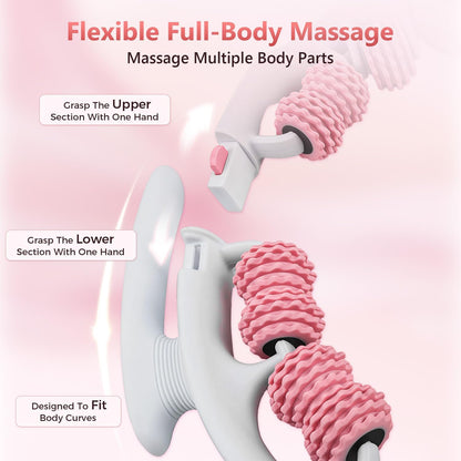 Cellulite Massage Tool - Lymphatic Drainage Tool for Deep Tissue Fascia Massage - Muscle Roller for Legs & Buttocks, Anti-Cellulite Massager for Body Contouring and Skin Smoothing.