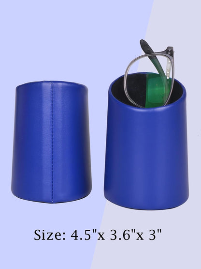2 Pack Eyeglasses Holder PU Leather Glasses Stand Case Holder for Desks or Nightstands