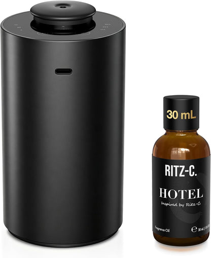 Airversa ADX Waterless Essential Oil Diffuser Starter Kit, Black