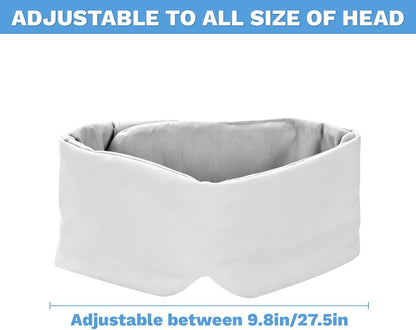 IEKEODI Sleep Mask for Women Men, Blackout Eye Mask for Sleeping | Silent Adjustable Side-Sleeper Strap, Reversible Cooling&Cotton Design, Lightweight Hypoallergenic Eye Cover for Travel, Naps