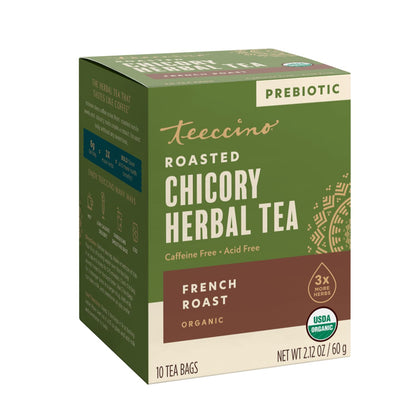 Teeccino Herbal Tea Sampler Assortment - 12 Tea Bags - Maca Chocolaté, French Roast, Hazelnut, Vanilla Nut - Roasted Caffeine Free Herbal Tea, Prebiotic for Natural Energy