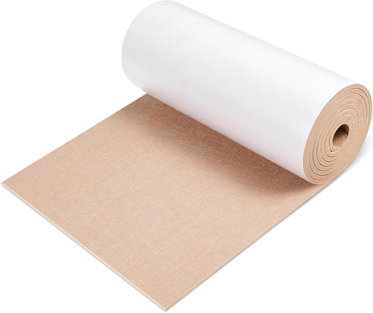 Fullhawl Large Felt Furniture Pads 8 x 60 Inch Non Slip Self Adhesive Heavy Duty Cuttable Strip Roll Felt Sheet Tape for Protecting Hardwood Floors Chair Wall, White