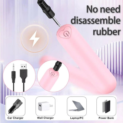 Mini Handheld Electric Back Massager Waterproof Quite Massager, Portable Massager for Back Neck Shoulder Body,Light Purple