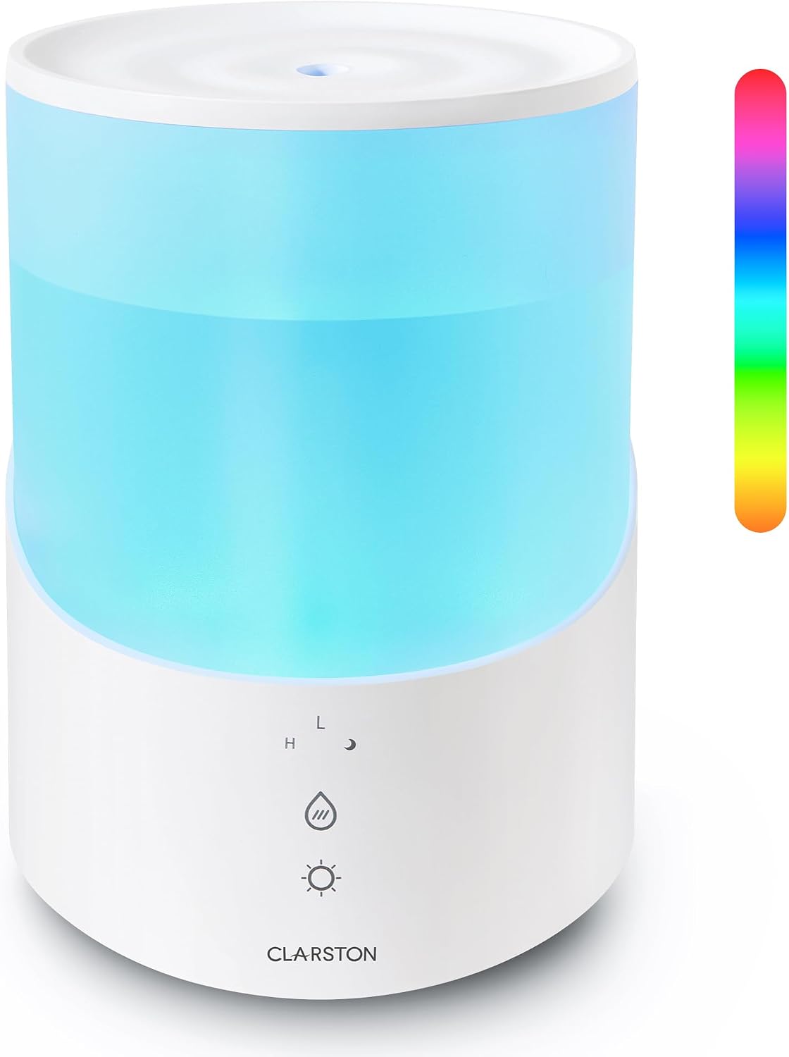 Clarston Humidifiers for Bedroom, 2L Cool Mist Humidifier, 24dB Quiet Sleep