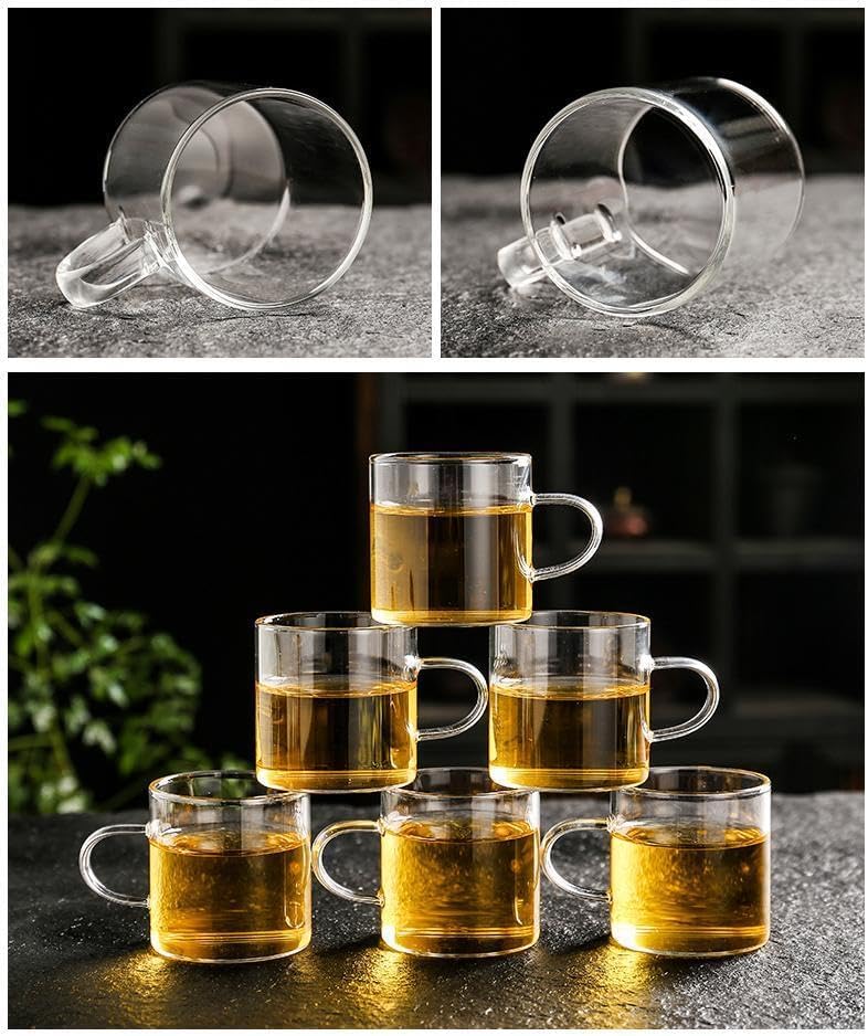 Glass Teapot Set with Infuser Semi Automatic Dragon Tea Set (Blue golden teapot)