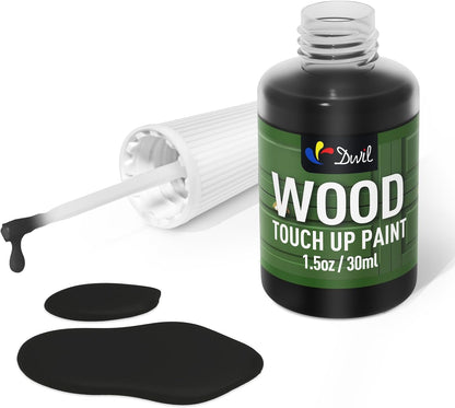 DWIL White Paint Touch Up Paint Pen- 1.5 Oz Wood Furniture Paint for Wood Refinishing, Quick-Dry White Paint for Wood Scratches, Chips and Spots on Furniture, Cabinets, Doors, Tables, Dressers (White)
