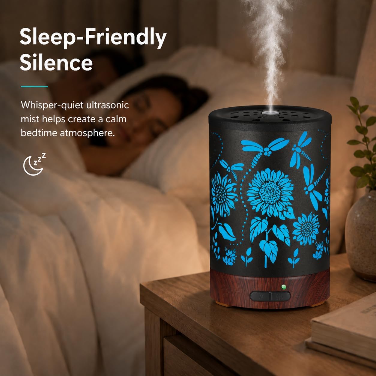 Tree Essential Oils Diffuser for Home 150ML Aromatherapy Diffuser | Birthday Gifts for Women mom,Metal Cool Mist Humidifier with 7 Colors Lights Waterless Auto Off Air Diffusers