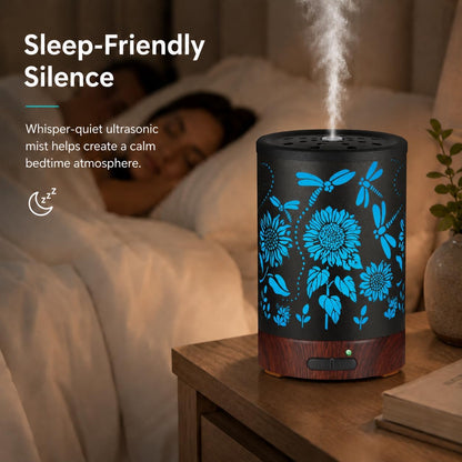 Tree Essential Oils Diffuser for Home 150ML Aromatherapy Diffuser | Birthday Gifts for Women mom,Metal Cool Mist Humidifier with 7 Colors Lights Waterless Auto Off Air Diffusers