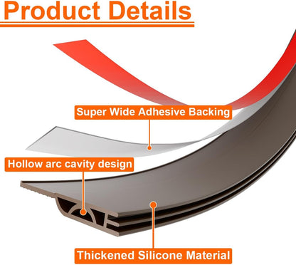 Door Draft Stopper, Door Sweep for Bottom of Door, Weather Stripping Door Seal Gap Filler Bottom Blocker Soundproofing Cold Air Insulation Save Energy Install Quickly Easily (Black, 39‘’)