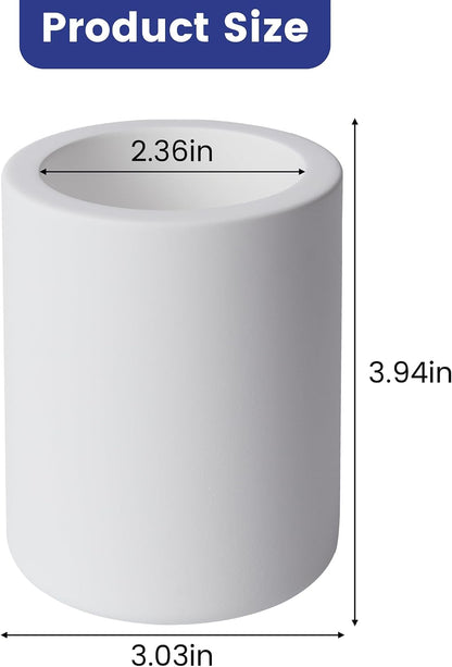 Drying Stone Toothbrush Holder, Diatomite Toothbrush Holders for Bathroom Counter, Quick Drying Electric Toothbrush and Toothpaste Holder Bathroom Organizer, Marble White